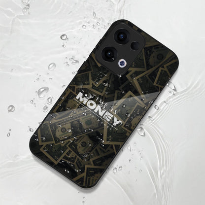 Oppo Reno 13 5G Premium Acrylic Shockproof Glass Back Case (Money)