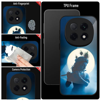 OPPO F29 Pro 5G Premium Acrylic Shockproof Glass Back Case (Midnight Krishna)