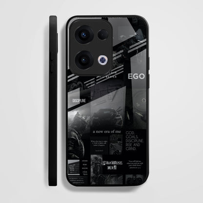 Oppo Reno 13 5G Premium Acrylic Shockproof Glass Back Case (Discipline Drive)