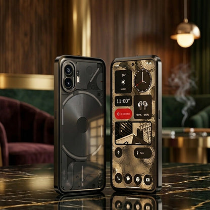 Nothing Phone 2 5G Aluminium Metal Bumper Shield Transparent Back Case