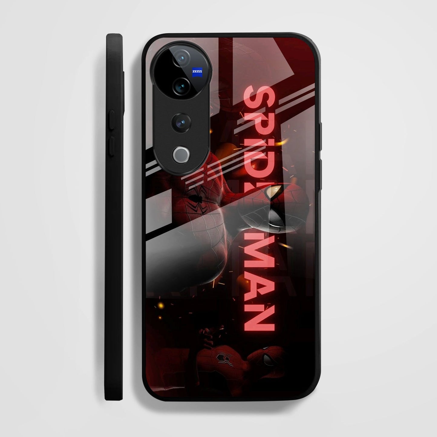 Vivo V40 Pro 5G Premium Acrylic Shockproof Glass Back Case (Red Spiderman)