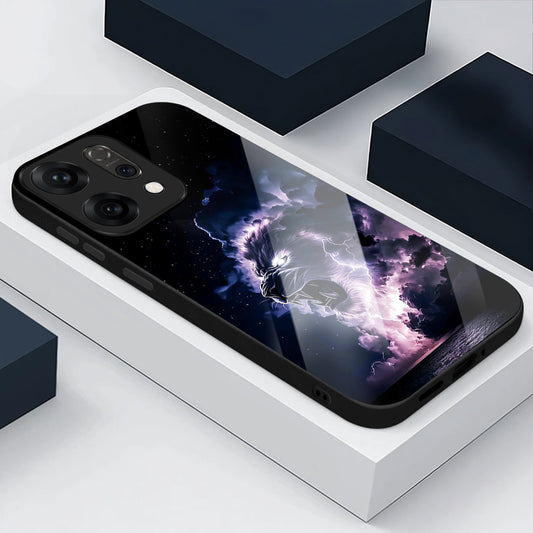 Oppo Reno 14 5G Premium Acrylic Shockproof Glass Back Case (Storm King)