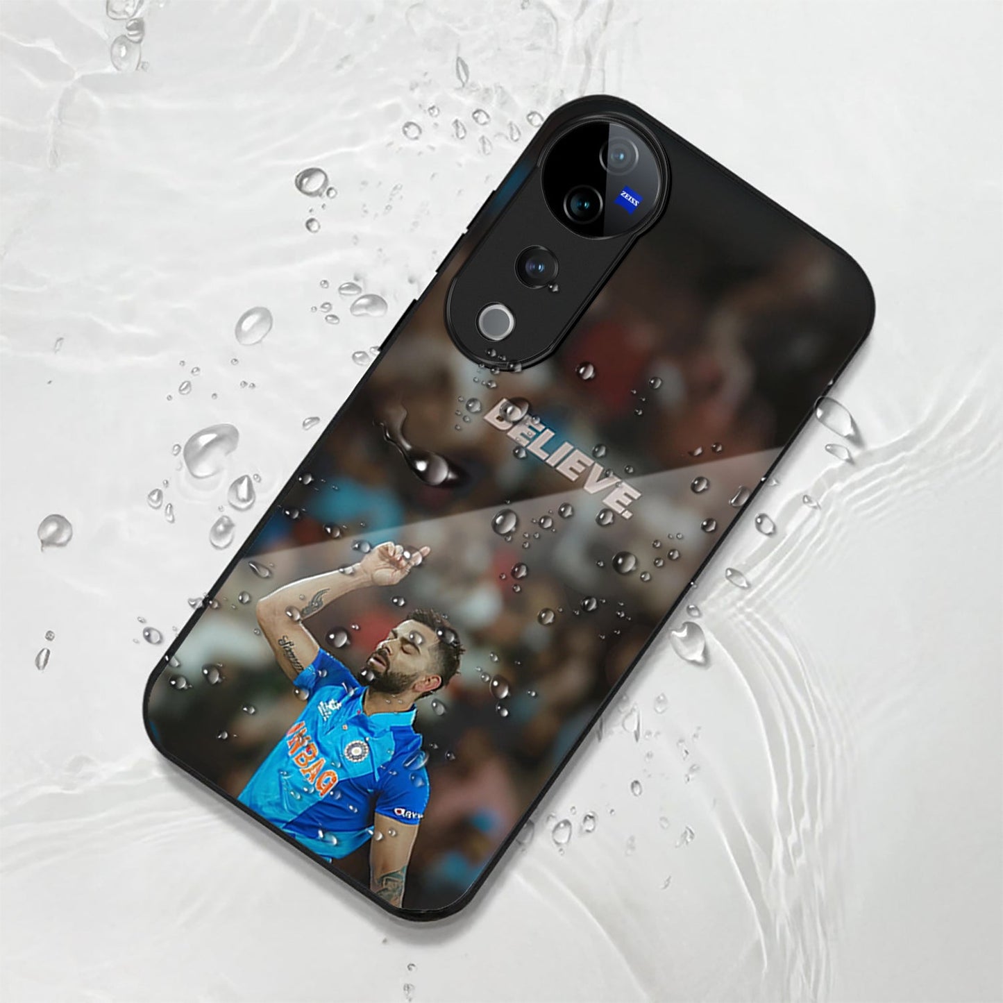 Vivo V40 Pro 5G Premium Acrylic Shockproof Glass Back Case (Virat Kohli)