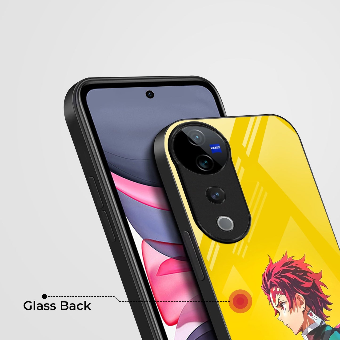 Vivo V40 Pro 5G Premium Acrylic Shockproof Glass Back Case (Sword Case)