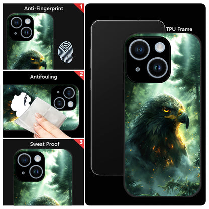 iPhone 14 Premium Acrylic Shockproof Glass Back Case (Eagle Case)