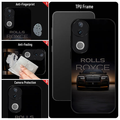 Vivo V50 5G Premium Acrylic Shockproof Glass Back Case (Rolls Royce)