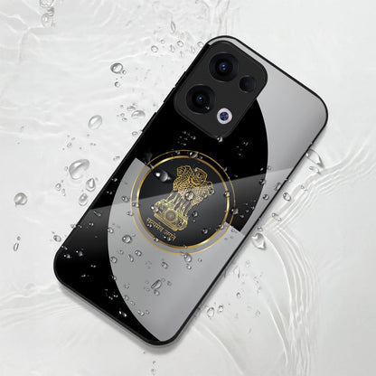 Oppo Reno 13 5G Premium Acrylic Shockproof Glass Back Case (Ashoka Pillar)