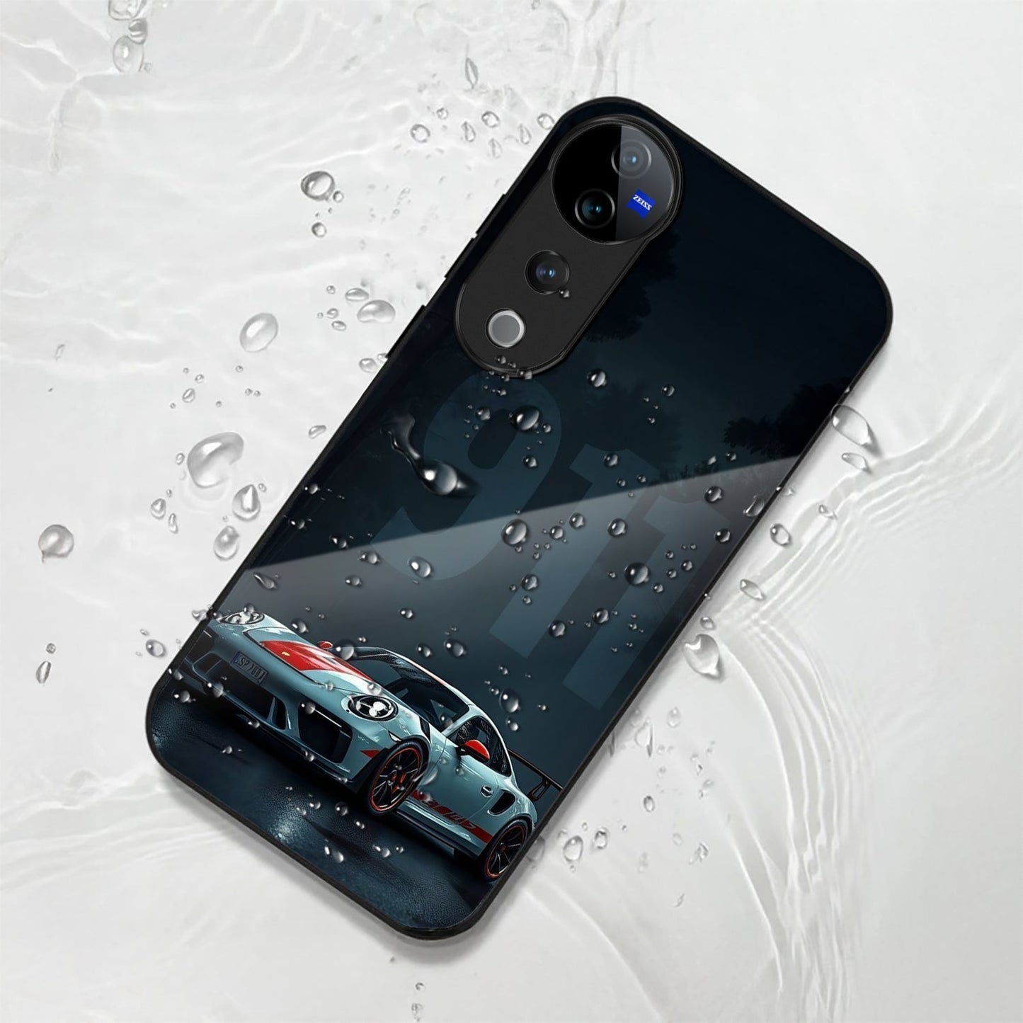 Vivo V40 Pro 5G Premium Acrylic Shockproof Glass Back Case (Turbo Drive)