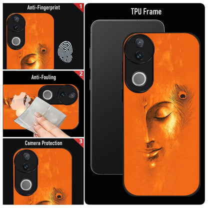 Vivo V50 5G Premium Acrylic Shockproof Glass Back Case (Soulful Glow)