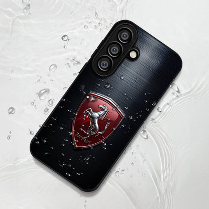 Samsung Galaxy A36 5G Premium Acrylic Shockproof Glass Back Case (Red Ferrari)