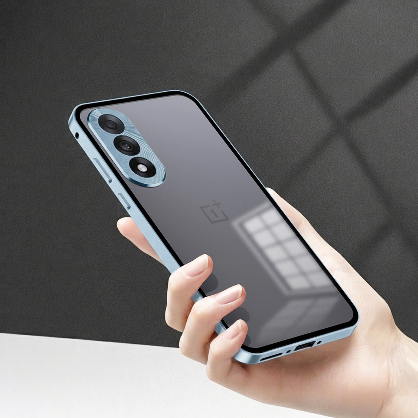 OnePlus Nord 5 5G Aluminium Metal Bumper Shield Transparent Back Case