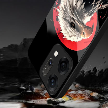 Oppo Reno 14 5G Premium Acrylic Shockproof Glass Back Case (Angry Eagle)