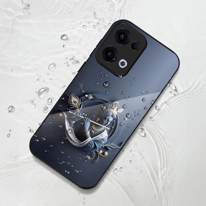 Oppo Reno 13 5G Premium Acrylic Shockproof Glass Back Case (Load Krishna)