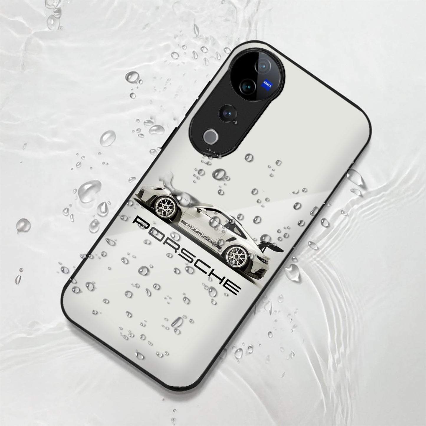 Vivo V40 Pro 5G Premium Acrylic Shockproof Glass Back Case (Drive Porsche)