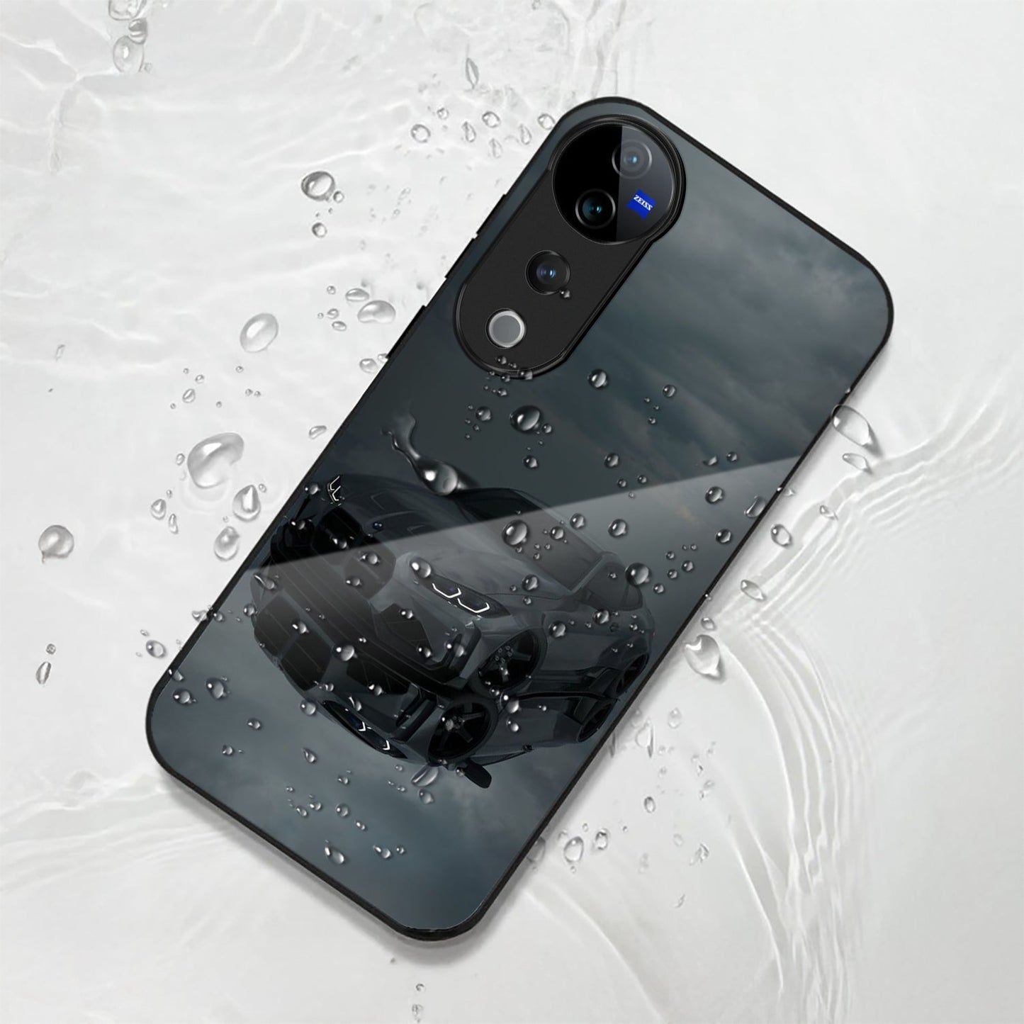 Vivo V40 Pro 5G Premium Acrylic Shockproof Glass Back Case ( Night Rider )