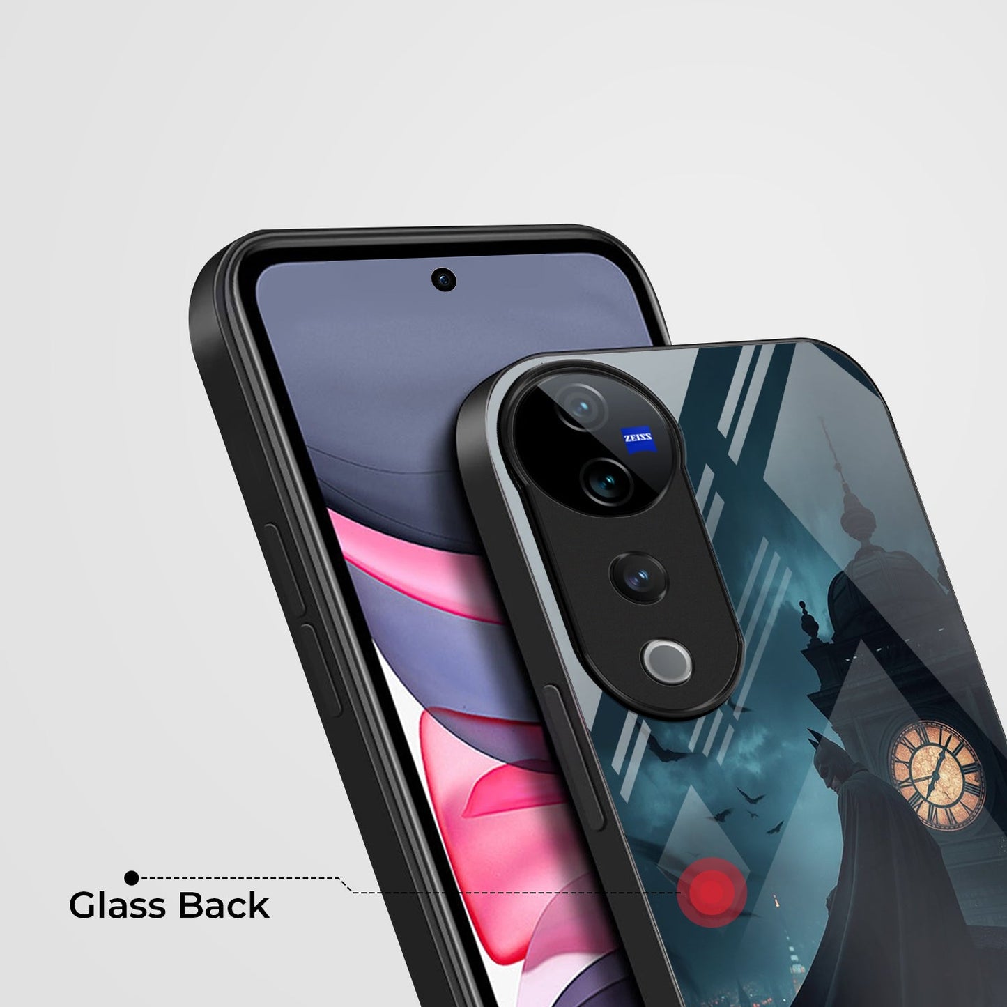 Vivo V40 Pro 5G Premium Acrylic Shockproof Glass Back Case (Silent Knight)