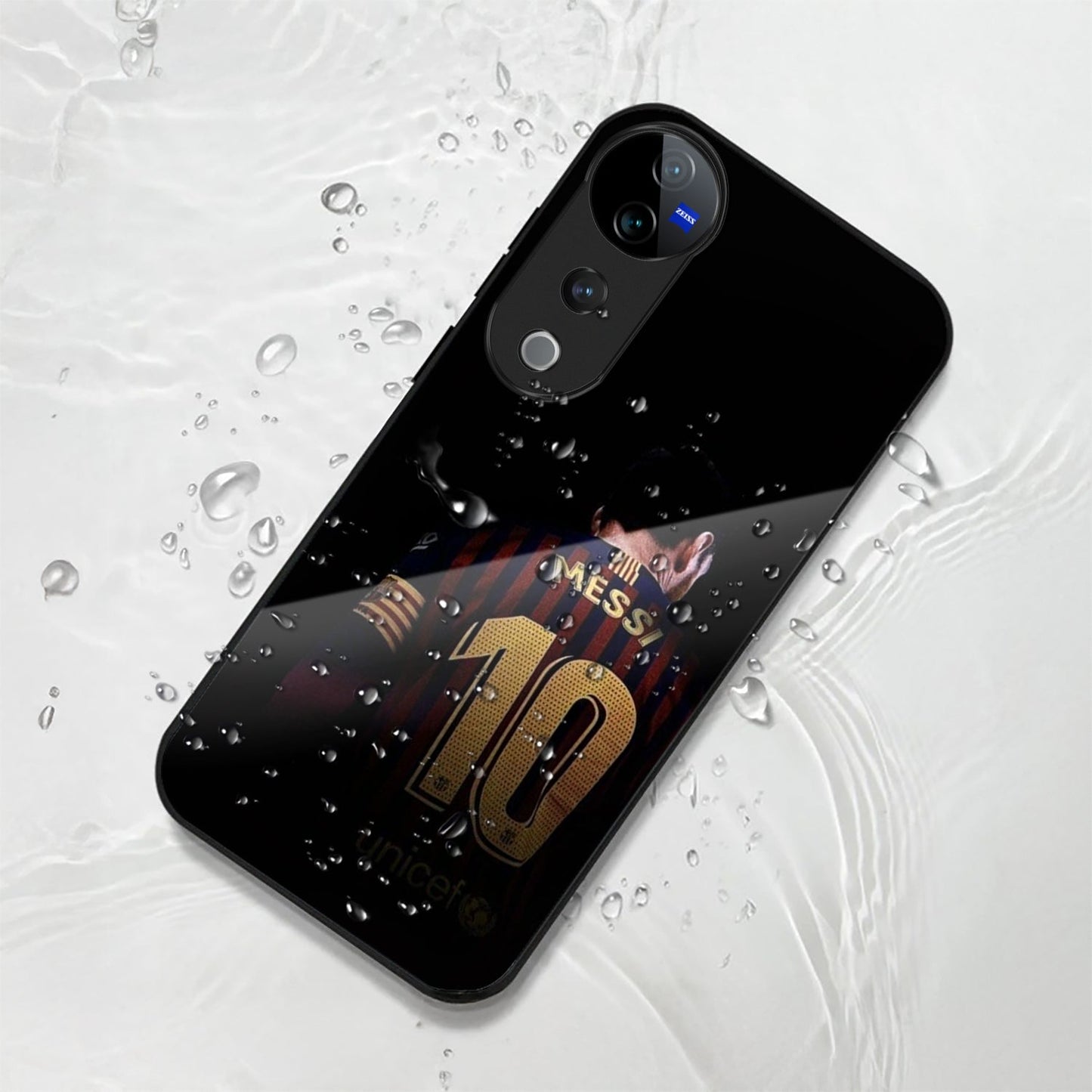Vivo V40 Pro 5G Premium Acrylic Shockproof Glass Back Case (Messi)