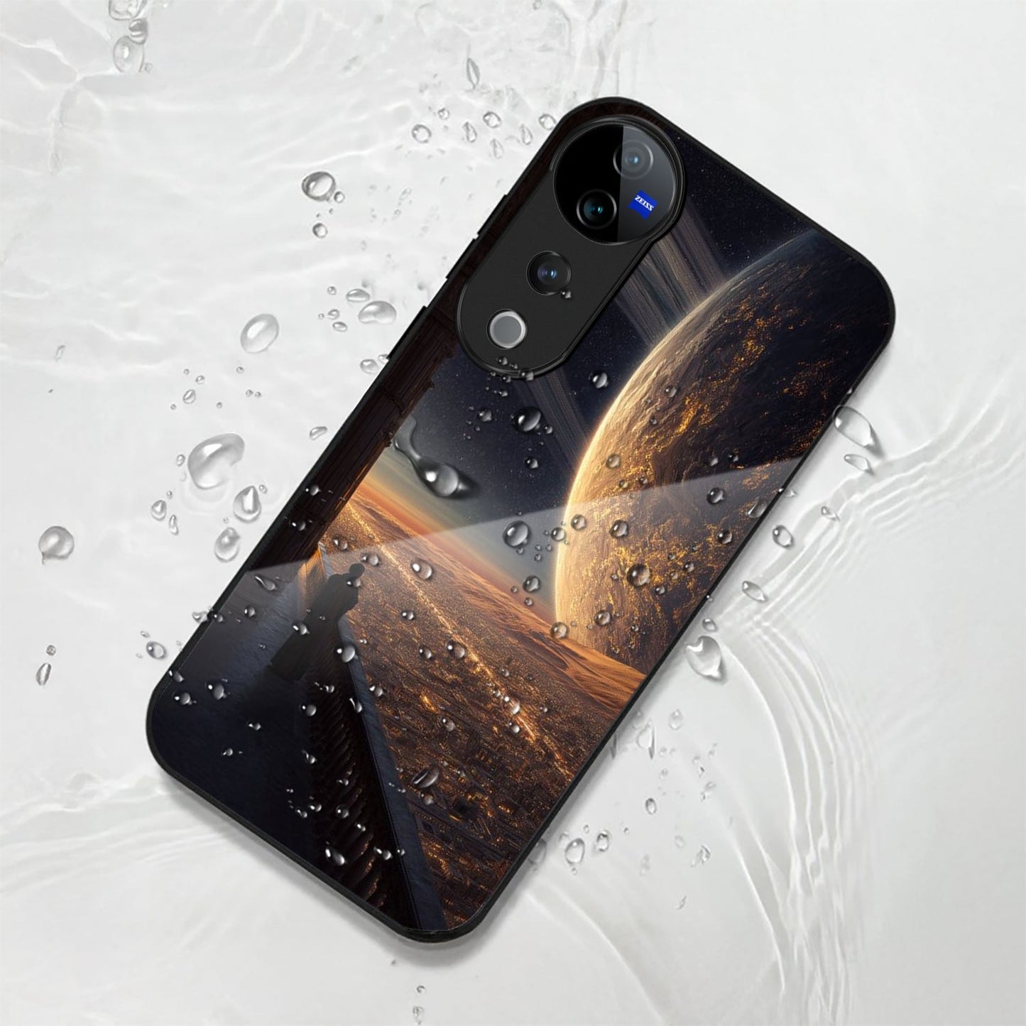 Vivo V40 Pro 5G Premium Acrylic Shockproof Glass Back Case (Aurion)