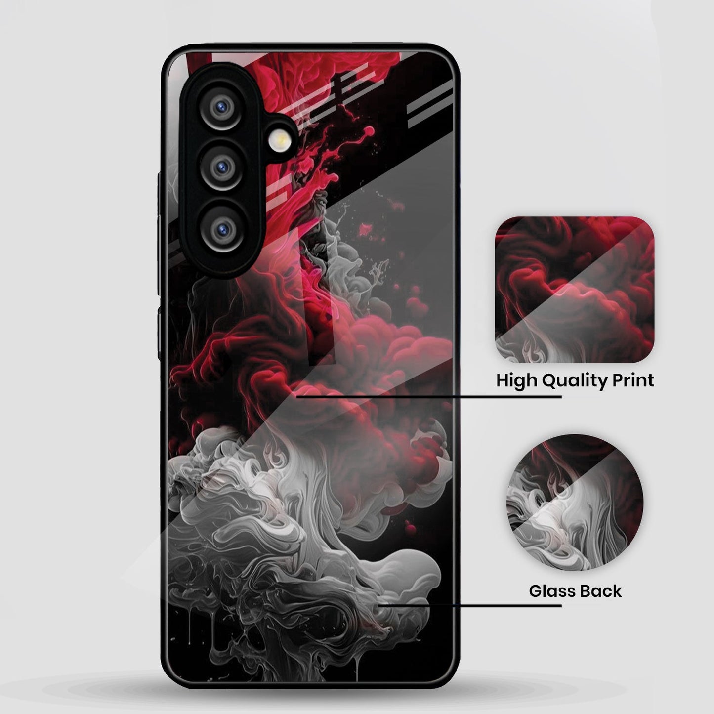 Samsung Galaxy A56 Premium Acrylic Shockproof Glass Back Case (Infernal Drift)