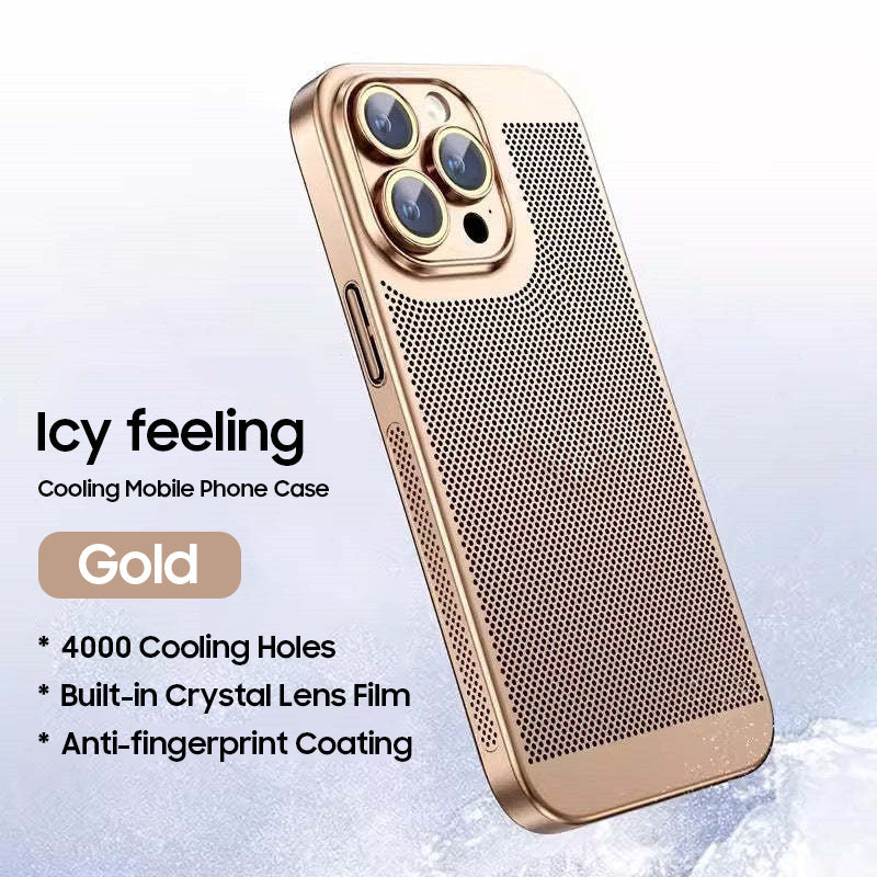 New Popular Mesh Red Electroplated Precision Heat Dissipation For iPhone Case