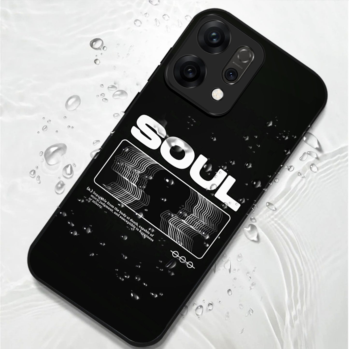 Oppo Reno 14 5G Soul Typography Minimal Design Aesthetic Glass Case