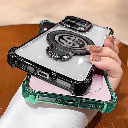 Oppo Reno 14 5G Four Corner Airbags 100% Original Astro Money Magnet Rotating Dollar Case