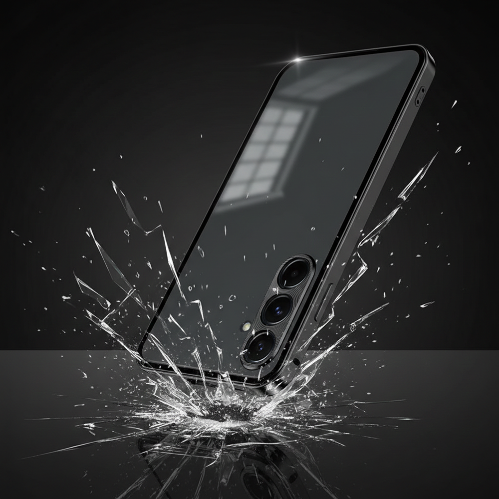 Samsung Galaxy A55 5G Aluminium Metal Bumper Shield Transparent Back Case