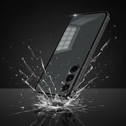 Samsung Galaxy A55 5G Aluminium Metal Bumper Shield Transparent Back Case