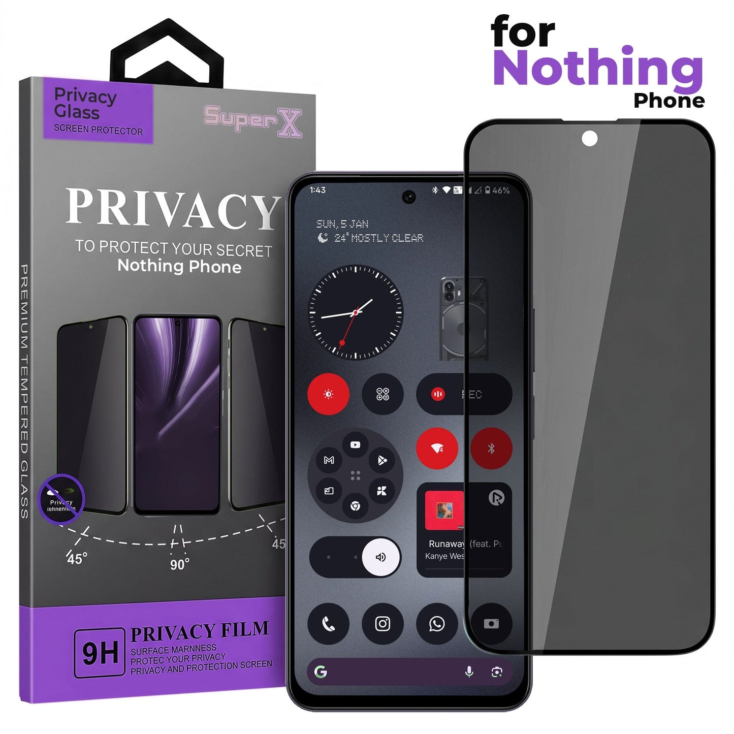 Nothing Phone 2 Pro 5G Luxury Four Corner Invincible Bracket Ring Stand Case