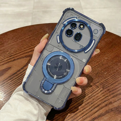 Nothing Phone 3a Pro 5G Luxury Four Corner Invincible Bracket Ring Stand Case