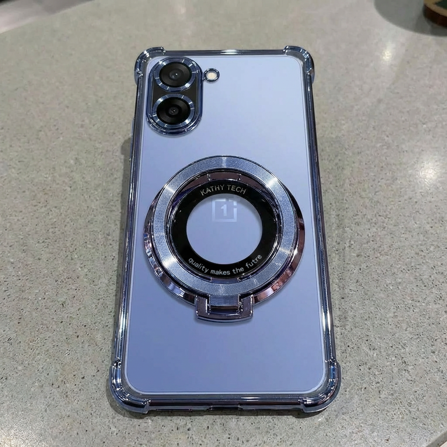 OnePlus Nord CE5 5G Original Luxury Magnifier Ring Stand Shockproof Airbags Corner Case