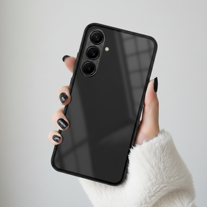 Samsung Galaxy A55 5G Aluminium Metal Bumper Shield Transparent Back Case