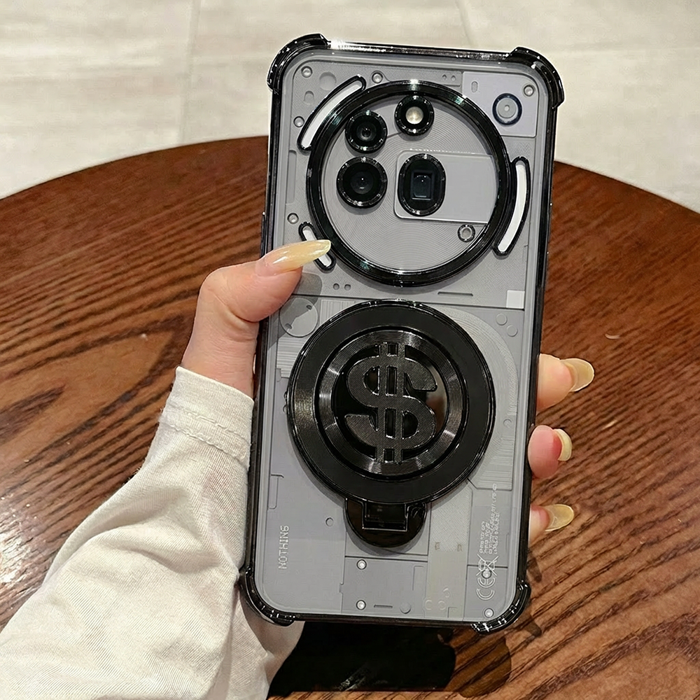 Nothing Phone 3a Pro 5G Four Corner Airbags 100% Original Astro Money Magnet Rotating Dollar Case