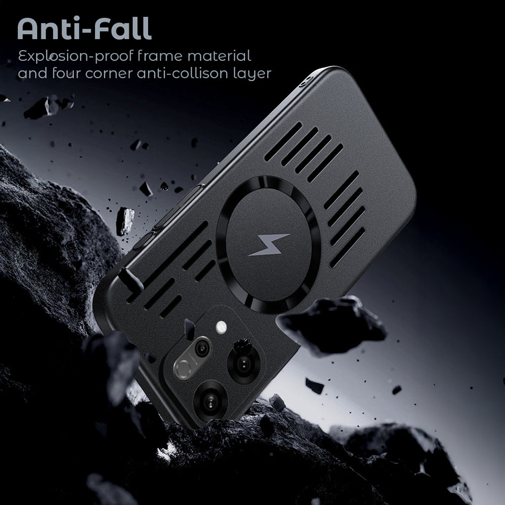 Oppo Reno 14 5G Rugged Metal Magsafe Anti-Scratch Back Case
