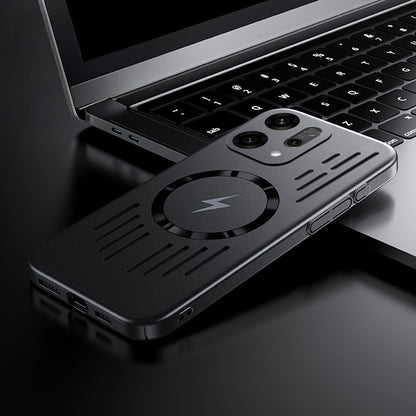 Oppo Reno 14 5G Rugged Metal Magsafe Anti-Scratch Back Case