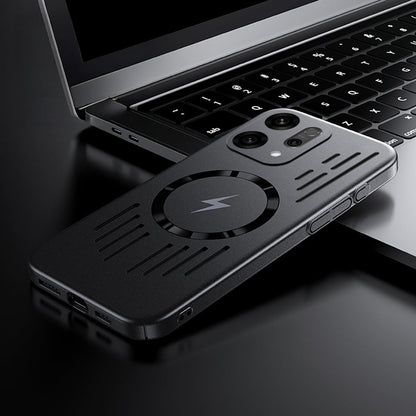 Oppo Reno 14 5G Rugged Metal Magsafe Anti-Scratch Back Case