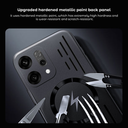 Oppo Reno 14 5G Rugged Metal Magsafe Anti-Scratch Back Case