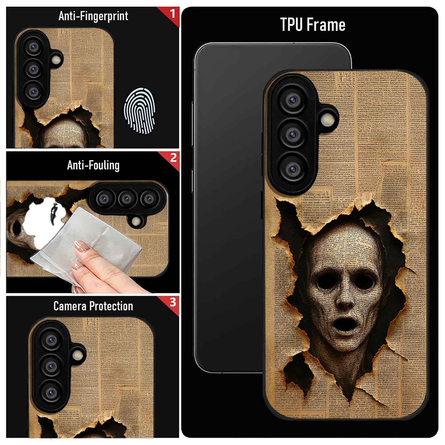 Samsung Galaxy A36 5G Premium Acrylic Shockproof Glass Back Case (Horror Art)
