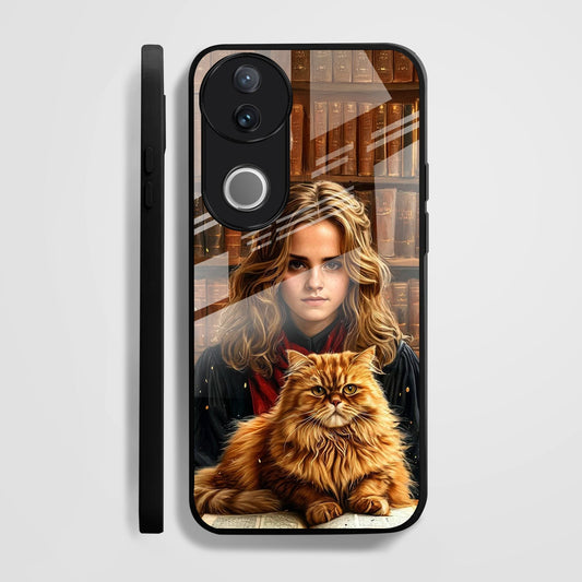 Vivo V50 5G Premium Acrylic Shockproof Glass Back Case (Hermione)