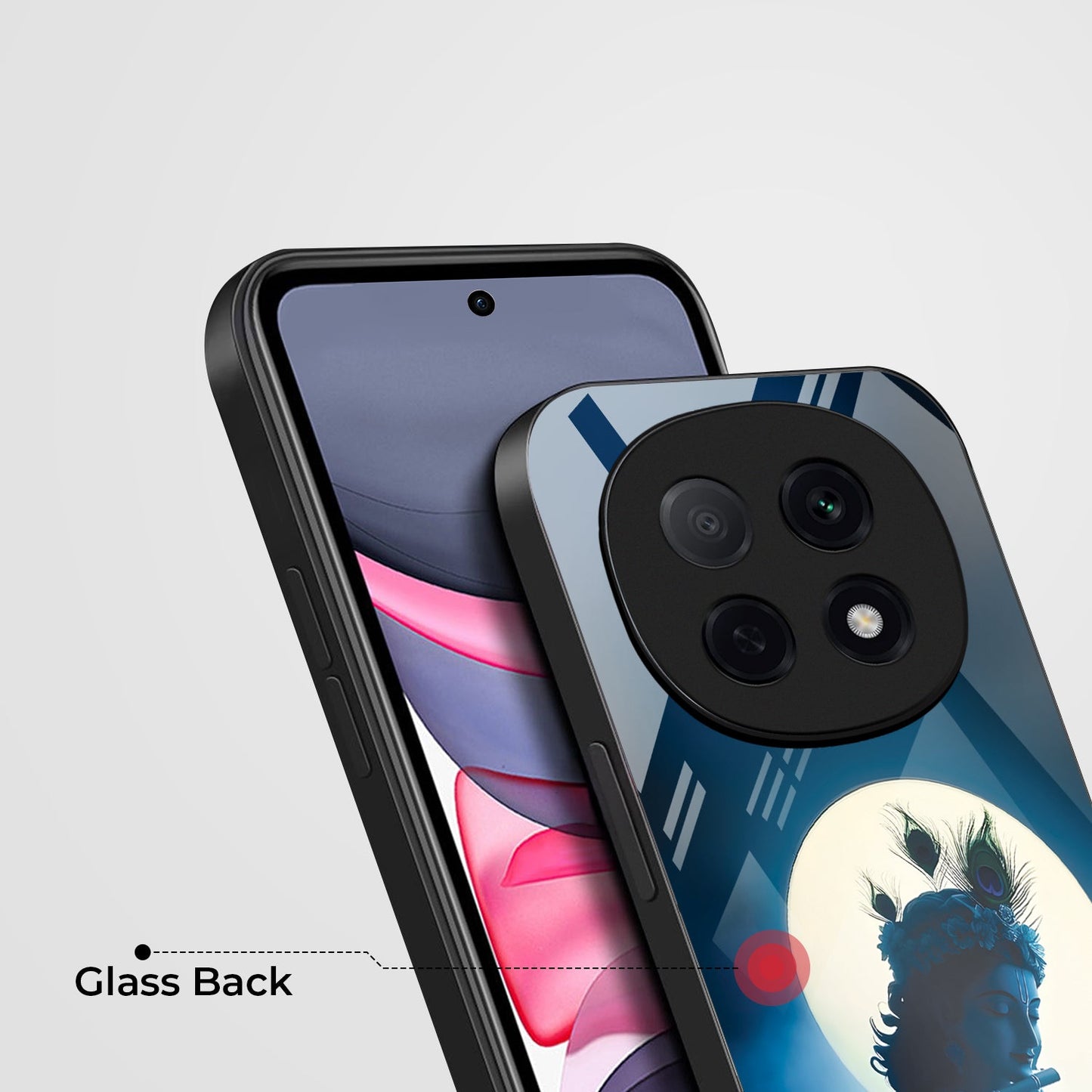 OPPO F29 Pro 5G Premium Acrylic Shockproof Glass Back Case (Midnight Krishna)