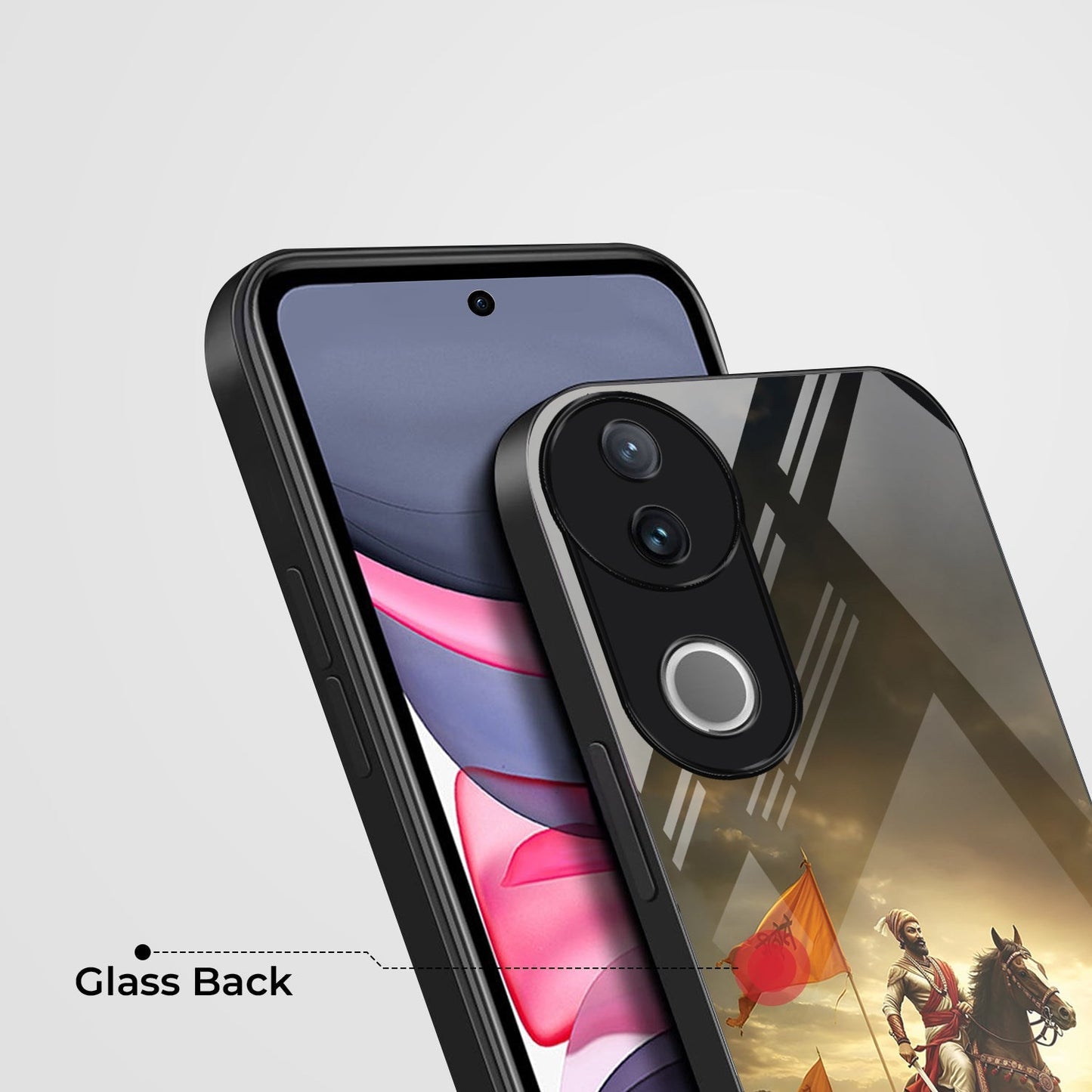 Vivo V50 5G Premium Acrylic Shockproof Glass Back Case (Battle Glory)
