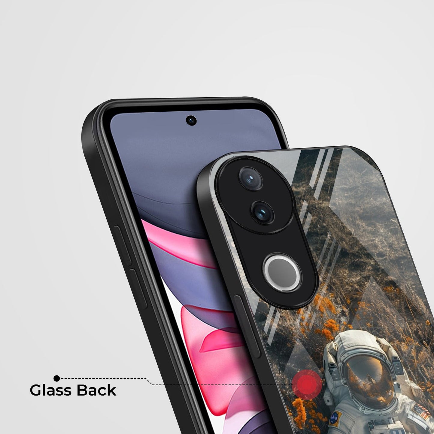 Vivo V50 5G Premium Acrylic Shockproof Glass Back Case (Astro Rest)