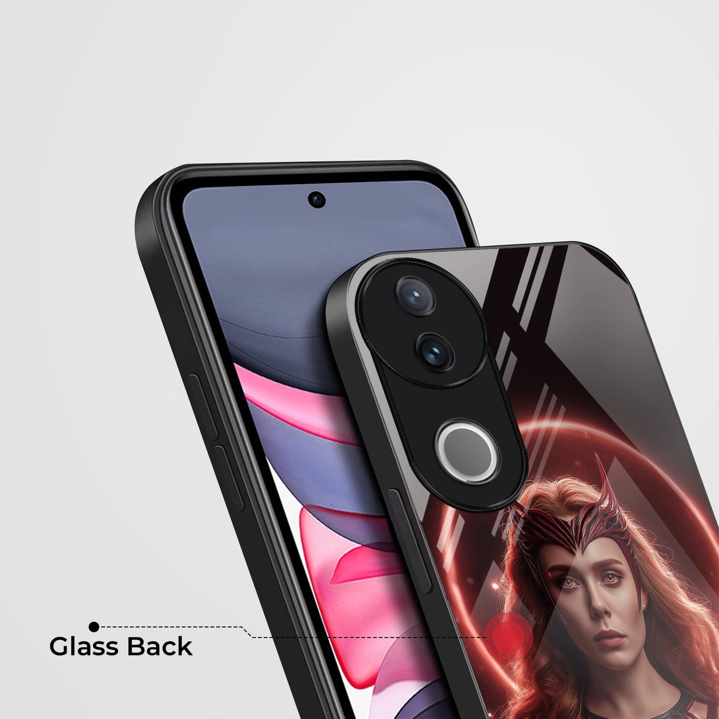 Vivo V50 5G Premium Acrylic Shockproof Glass Back Case (Scarlet Witch)