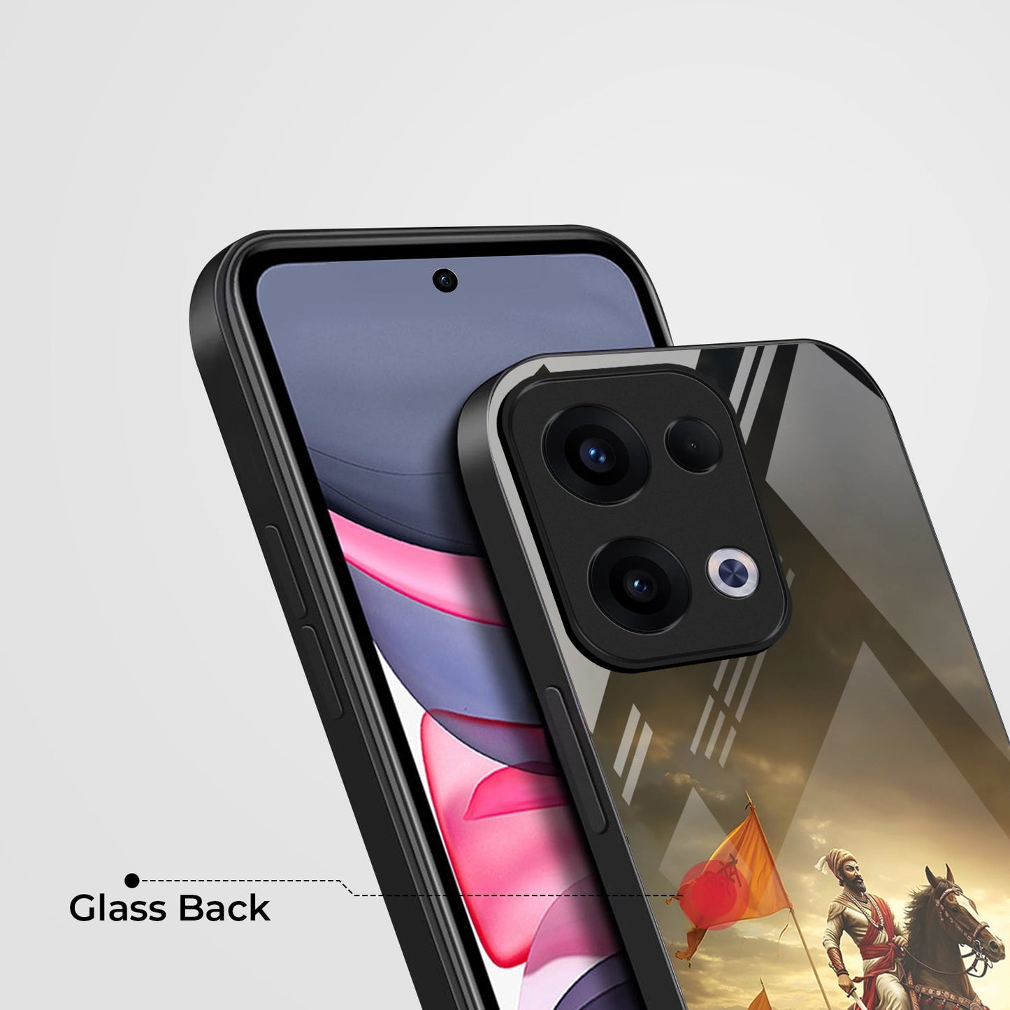 Oppo Reno 13 5G Premium Acrylic Shockproof Glass Back Case (Maratha Pride)