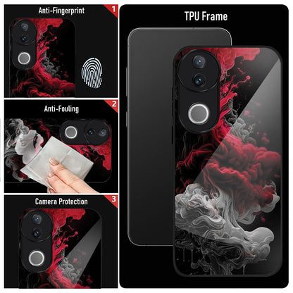 Vivo V50 5G Premium Acrylic Shockproof Glass Back Case (Infernal Drift)