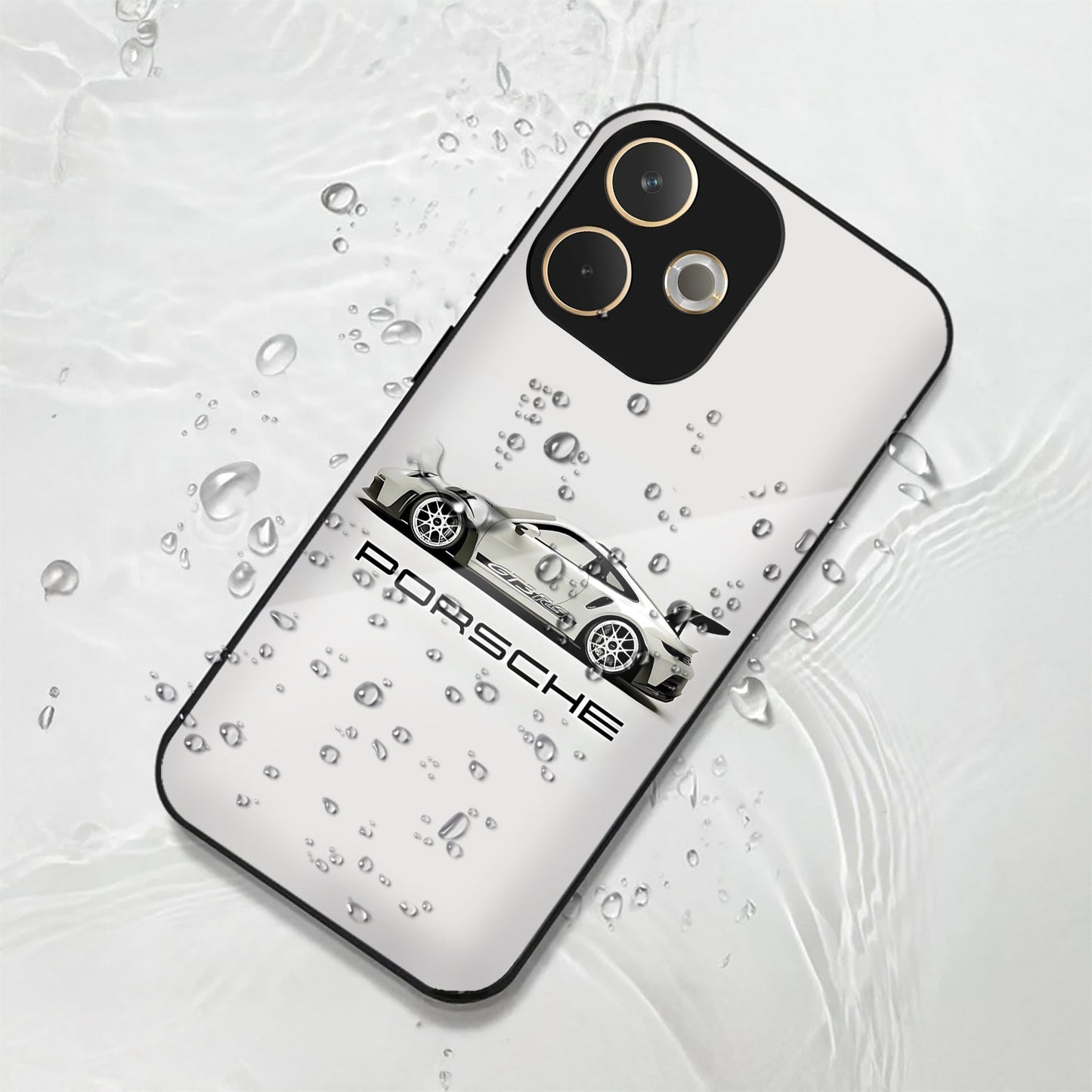 Oppo A5 Pro 5G Premium Acrylic Shockproof Glass Back Case (Porsche)