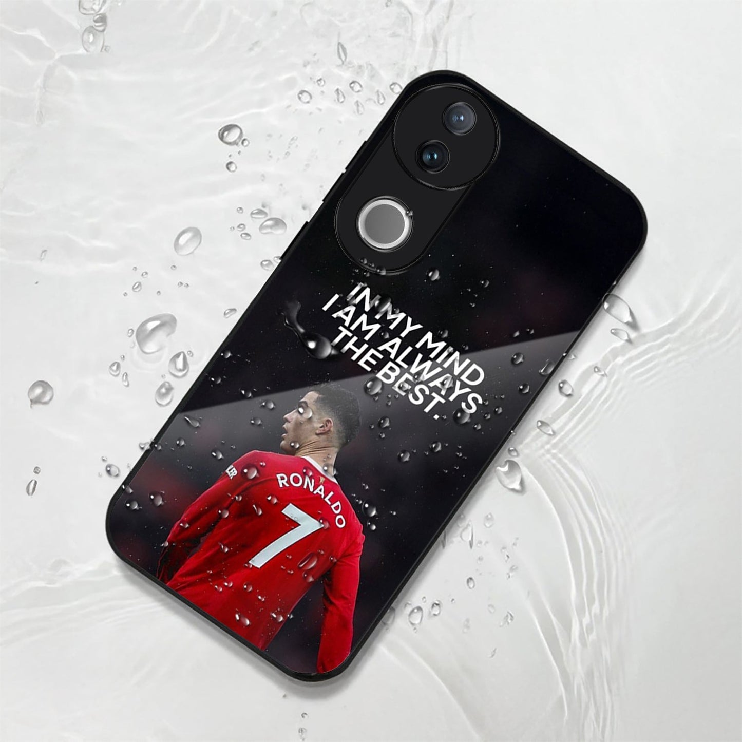 Vivo V50 5G Premium Acrylic Shockproof Glass Back Case (Ronaldo Case)