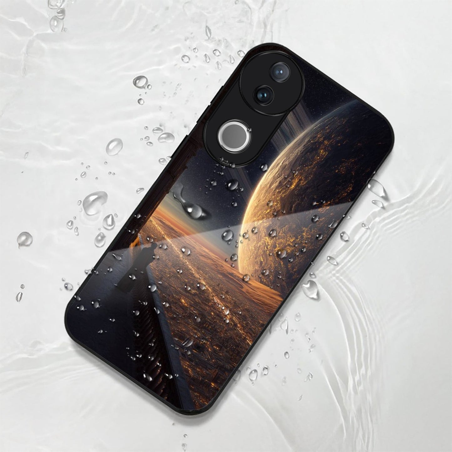 Vivo V50 5G Premium Acrylic Shockproof Glass Back Case (Aurion)