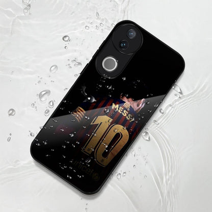 Vivo V50 5G Premium Acrylic Shockproof Glass Back Case (Messi)