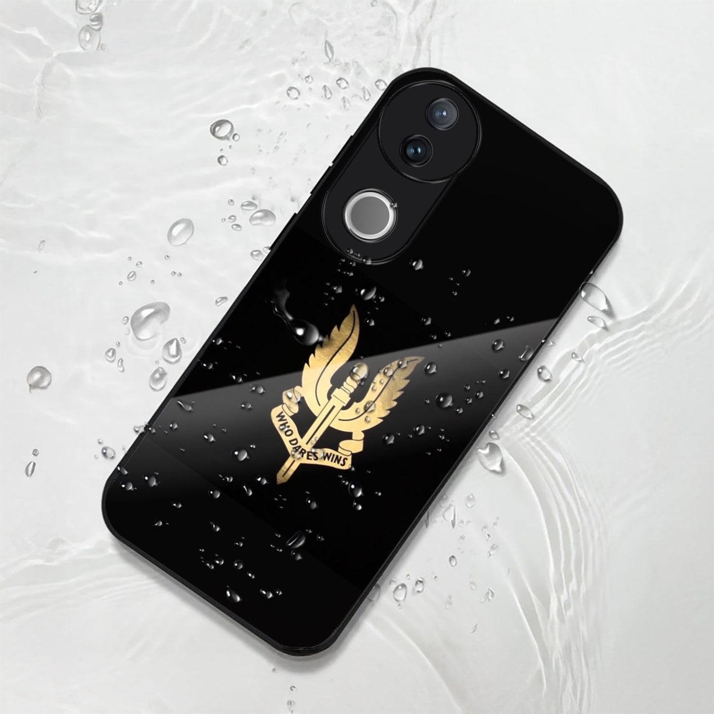 Vivo V50 5G Premium Acrylic Shockproof Glass Back Case (Dares Wins)